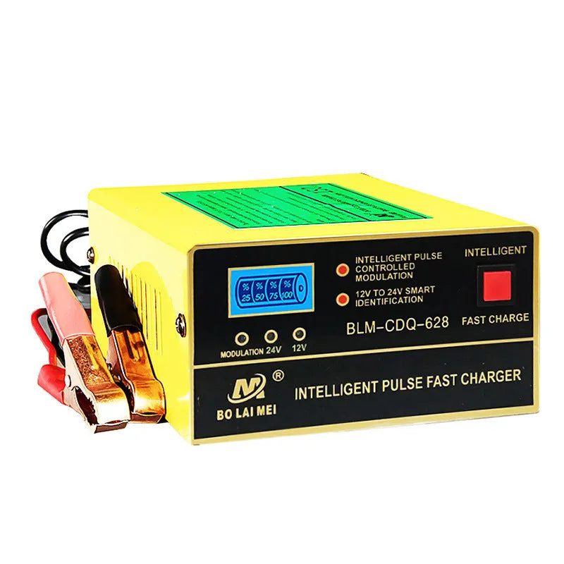 BT 168 model 12V and 24V intelligent automobile battery charger with American plug.