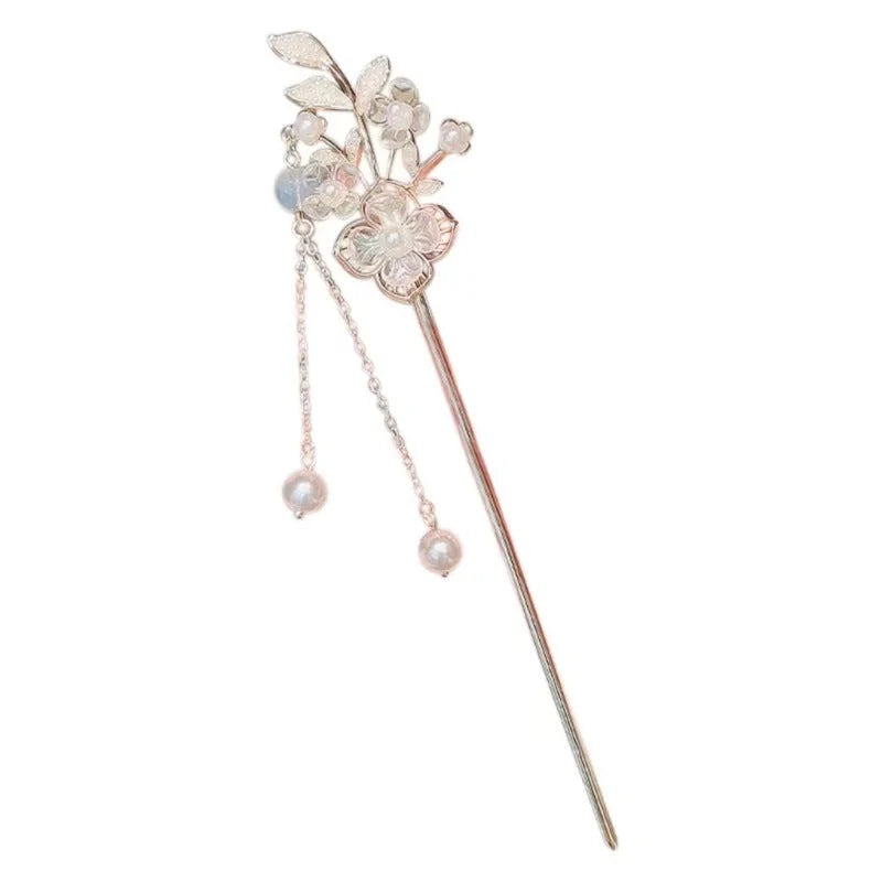 Lily of the Valley alloy flower hairpin with electroplating finish