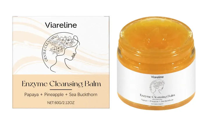 60g jar of deep cleansing makeup remover cream with coconut oil and fruit enzyme extracts