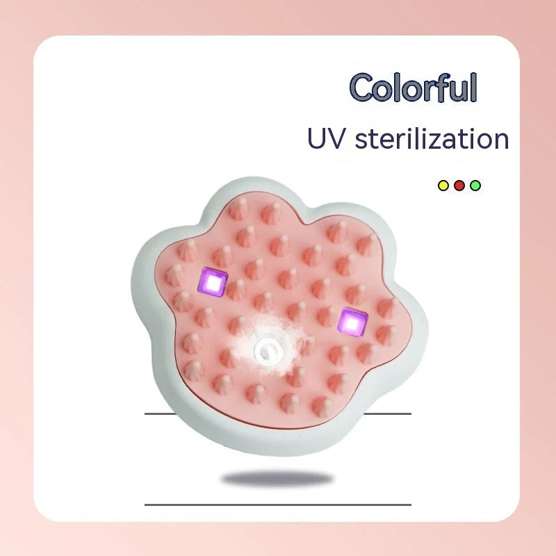 Pet Steam Hair Removal Comb with UV sterilisation and massage function for healthy pet fur