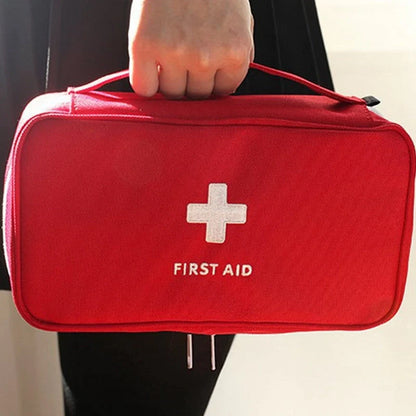 Large empty first aid kit in red, made from waterproof 600D Oxford cloth