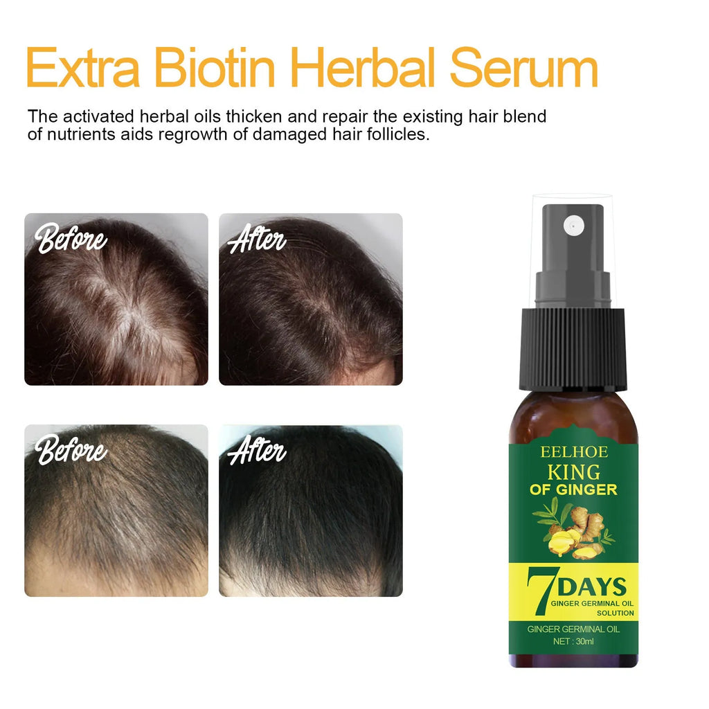 EELHOE Ginger Nutrition Spray hair root moisturising treatment 30ml bottle