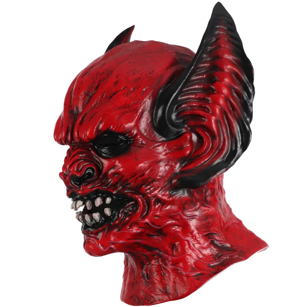 Red bat head cover horror mask made from RP foam for Halloween and party events