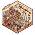 3D miniature scene stickers, Korean style, Brome Puppy Bobo themed, craft decals for DIY projects