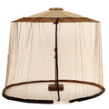 Outdoor sunshade umbrella tent with mosquito net in black, brown or beige colour options
