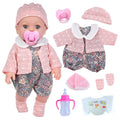 Full vinyl baby doll 30cm with changeable clothes suit in TM-010 colour option, standing on a plain background