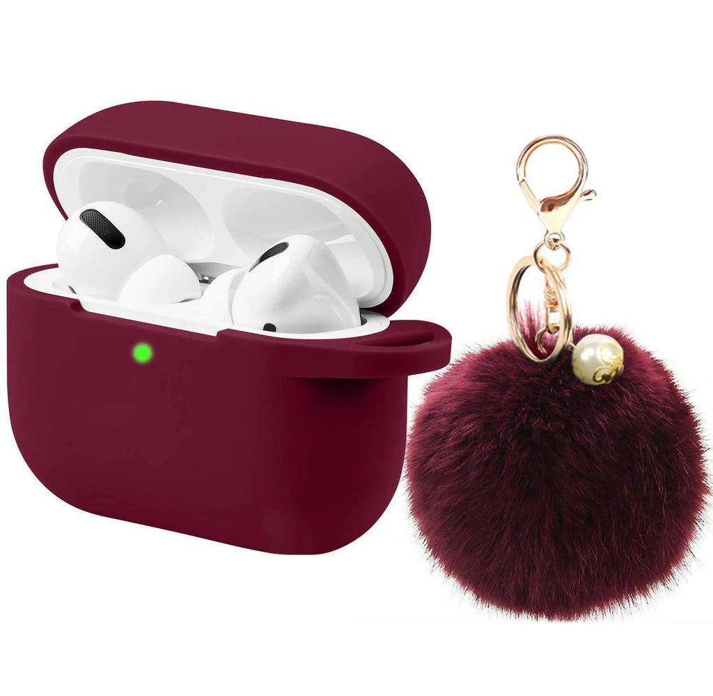 Silicone earphone protective cover clamshell case for AirPods third generation solid colour selection