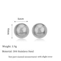 Stainless steel 18K gold plated ball stud earrings in 3mm 4mm 5mm 6mm sizes