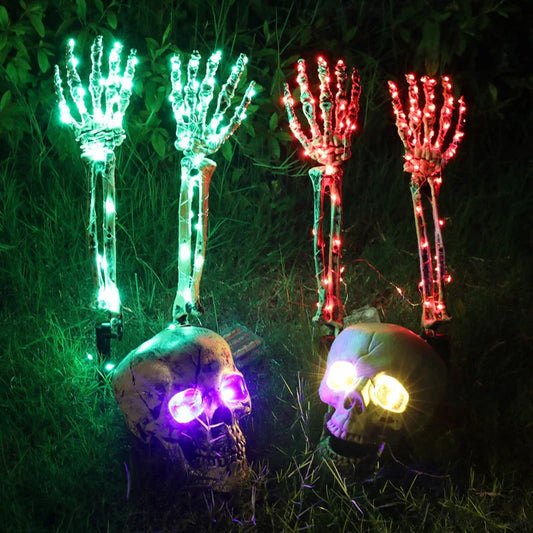LED Light Up Skeleton Arm Hand for Halloween decoration in various colours