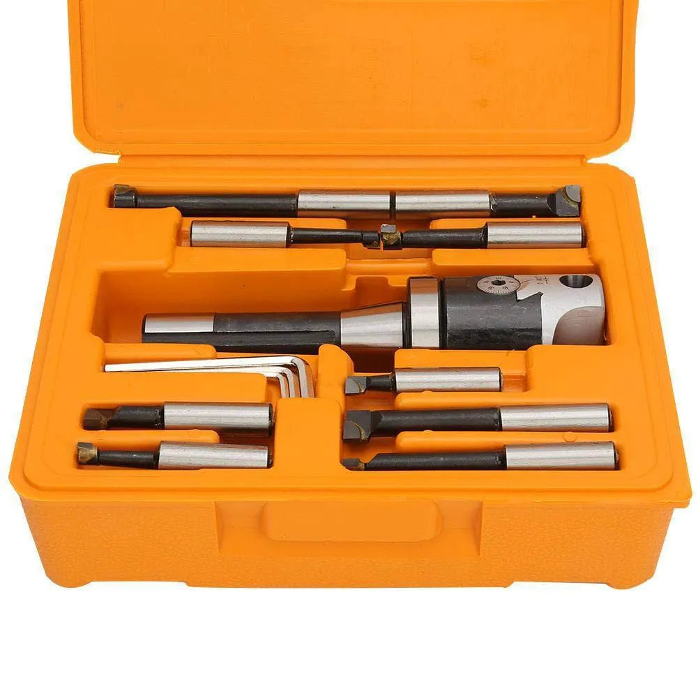 R8 shank inch boring head set 9-piece high speed steel boring bar kit for milling machines