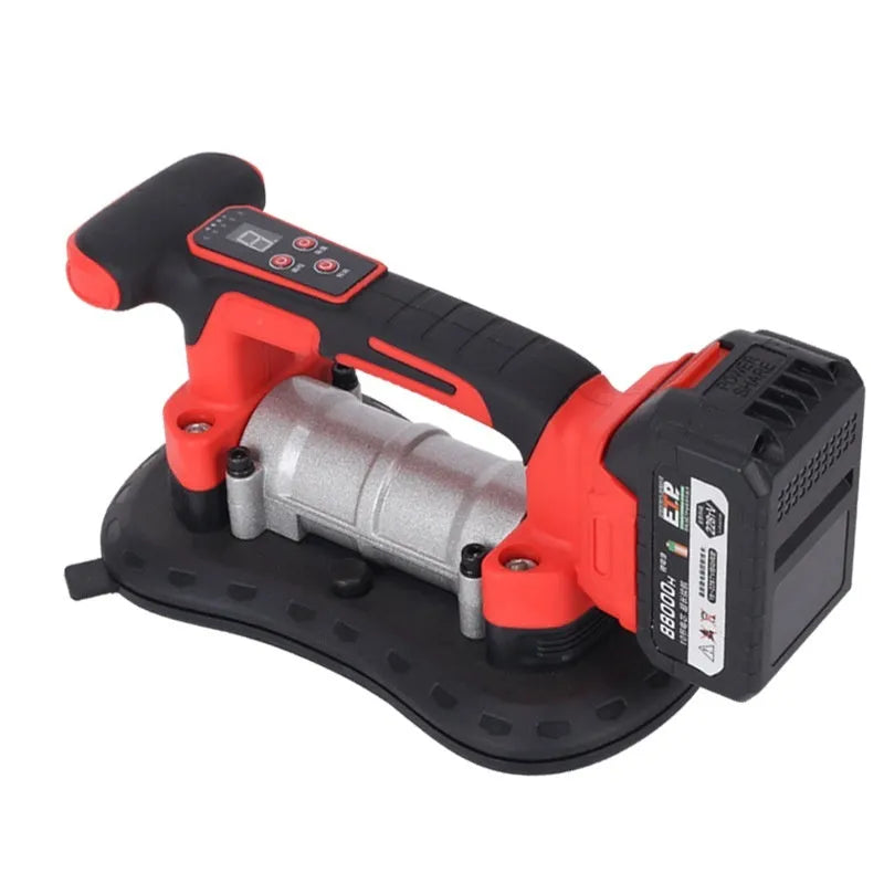 21V cordless tile laying machine with battery pack and adjustable vibration controls
