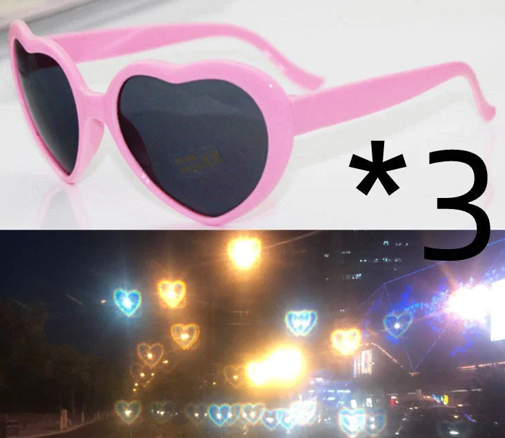 Night Lights Change Love Special Effects Glasses with heart-shaped light transformation