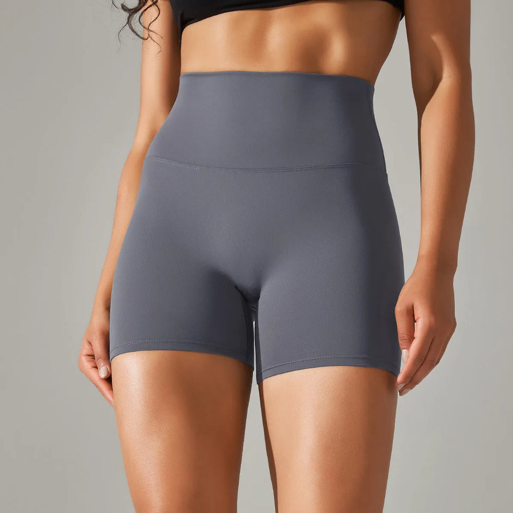 Women's high-waisted fitness pants with hip-lift design in multiple colour options