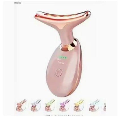 EMS Thermal Neck Massager with LED therapy for wrinkle reduction and skin tightening