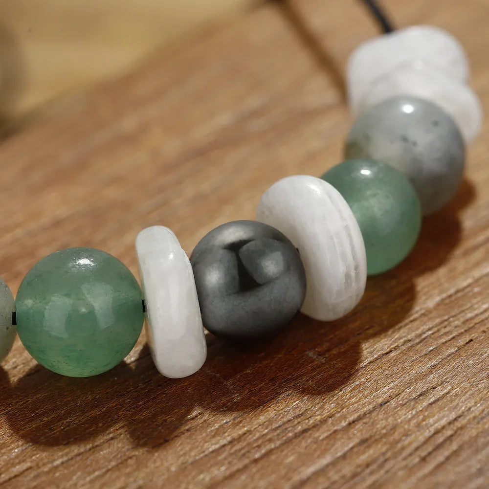 Geometric stone bracelet with wax line beading in colour 3906 for women