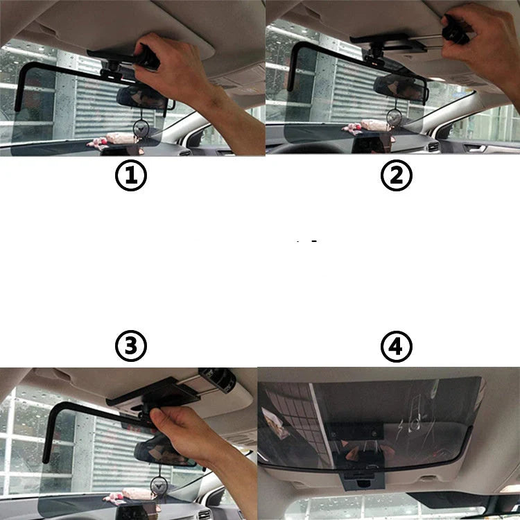 Polarized car sun visor with anti-glare and UV protection features