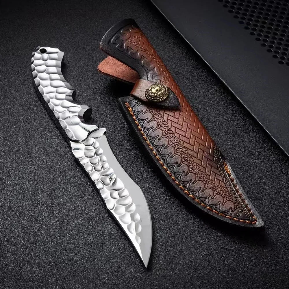 Cold Ice survival knife with 5CR13 steel blade 140mm and one-piece keel handle