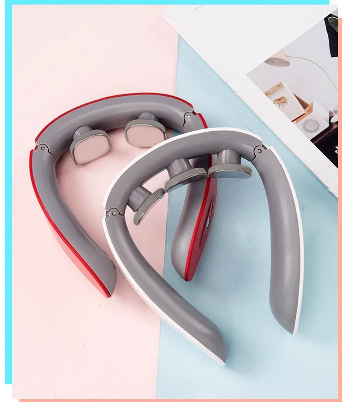 USB charging neck massager with adjustable settings for pain relief
