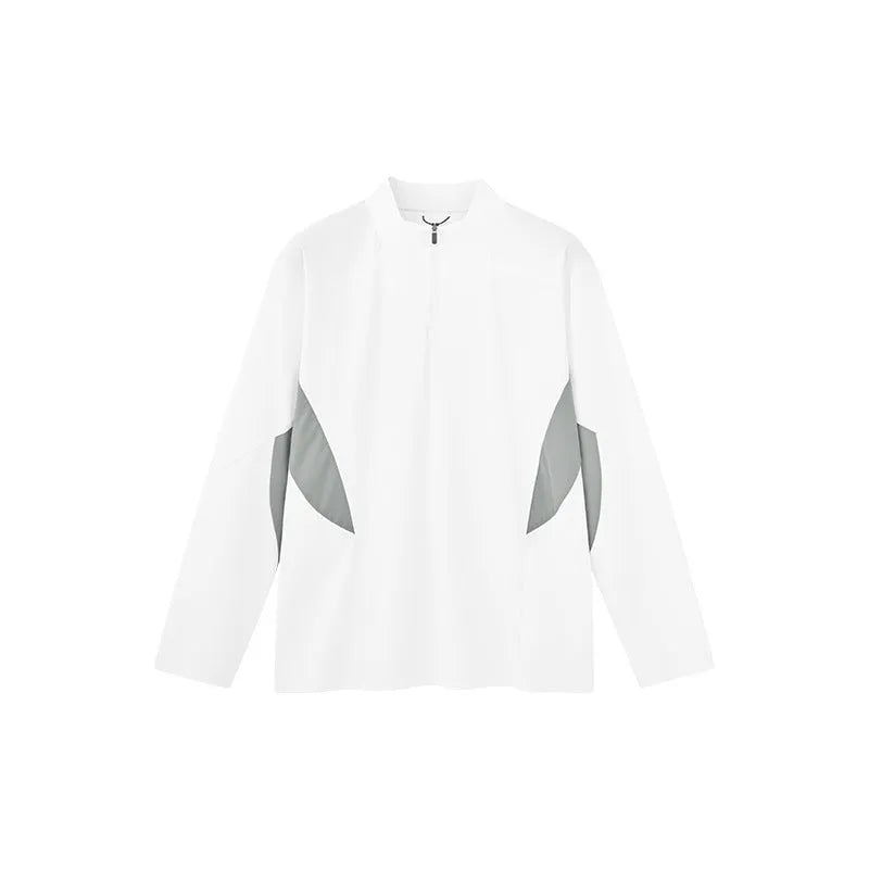 Men's lightweight polyester top with stitching detail in black colour