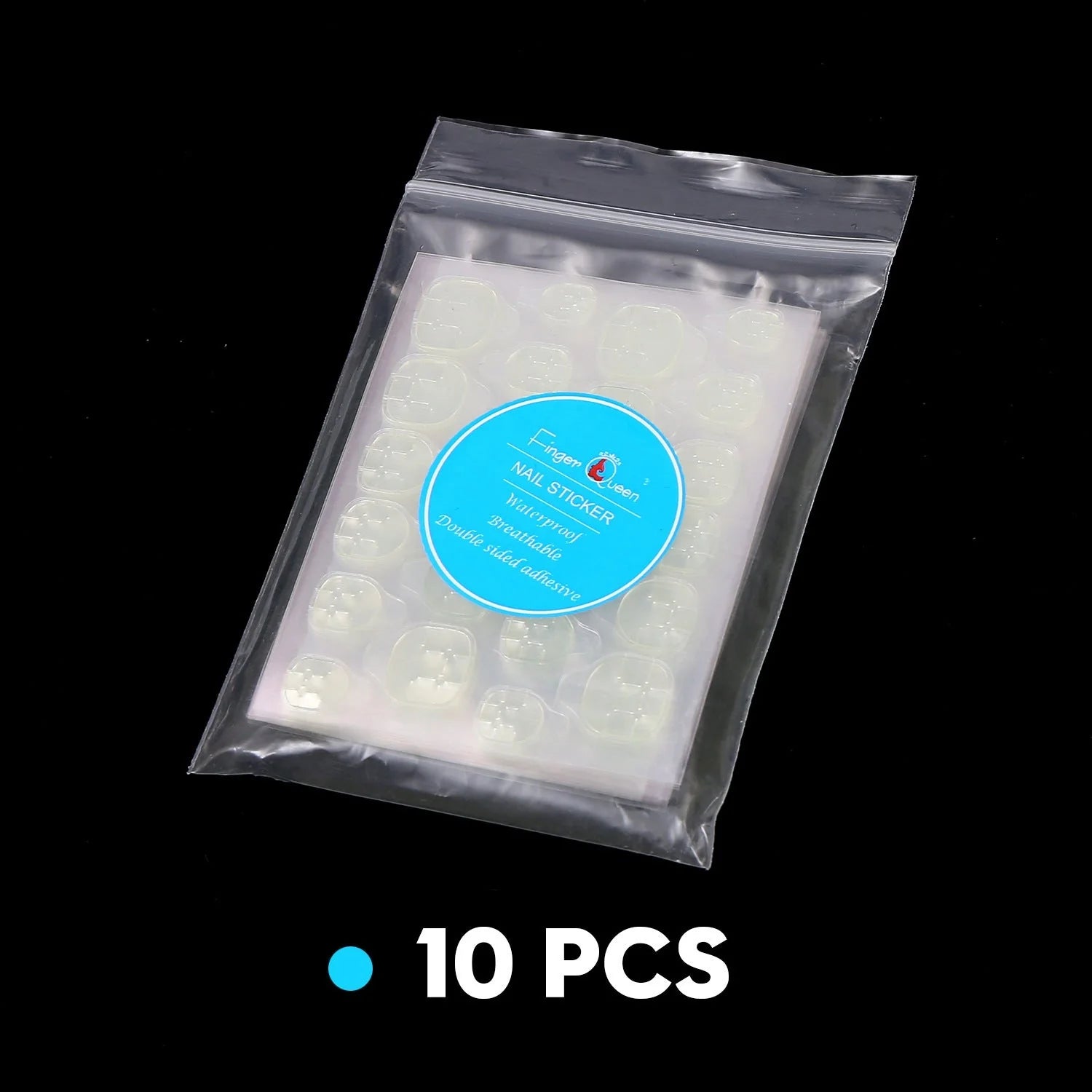 Transparent nail stickers with jelly glue for seamless nail art application