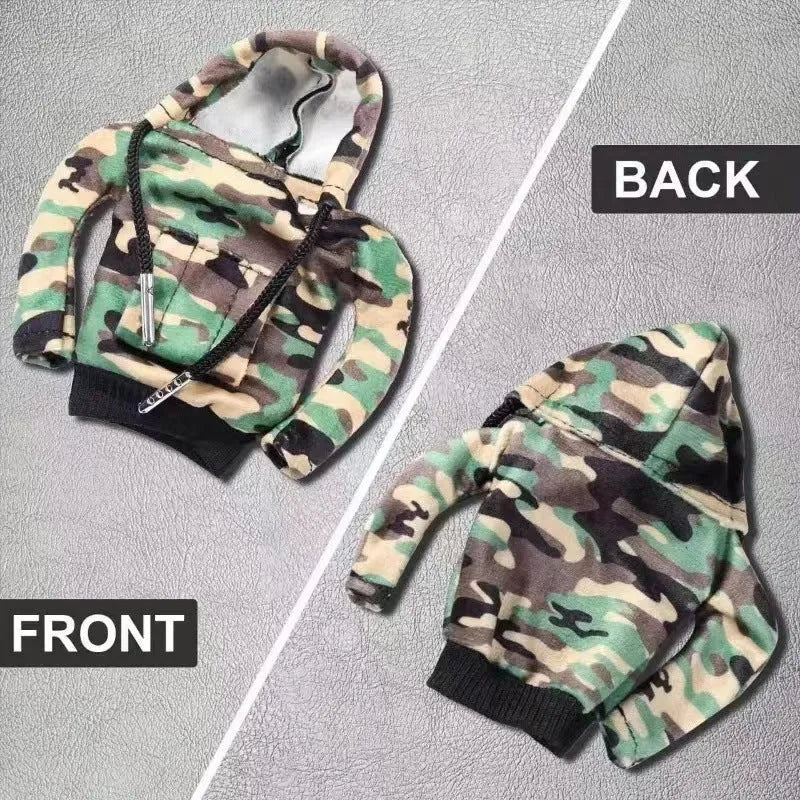 Grey camouflage sweater style knitted gear lever cover for universal automatic car shift stick