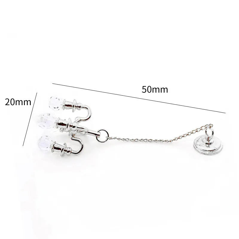 Mini retro metal photo prop decorations in gold and silver colours, 5x2cm size