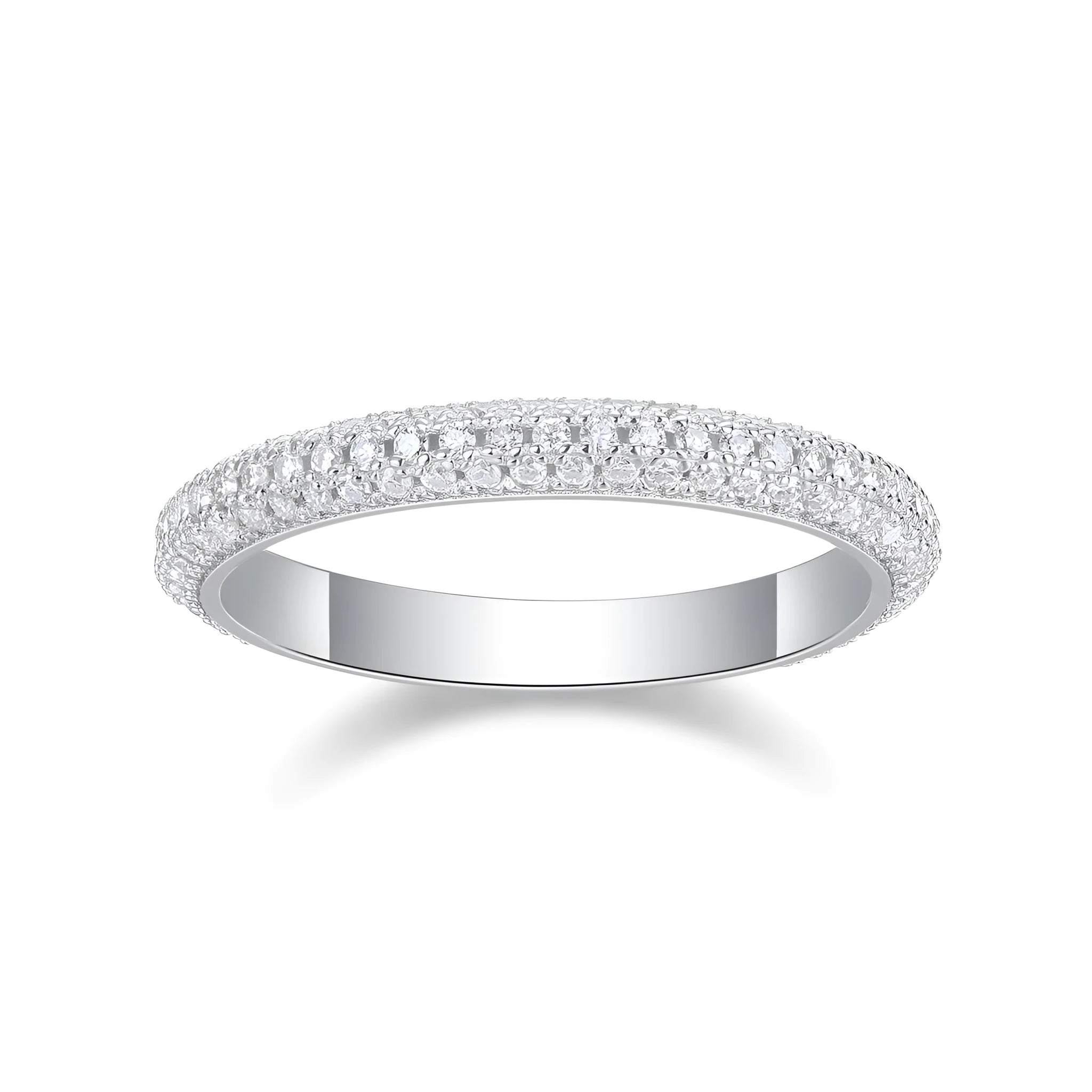 Mr. Right moissanite wedding ring set S925 silver platinum-plated gold colour with GRA certificate