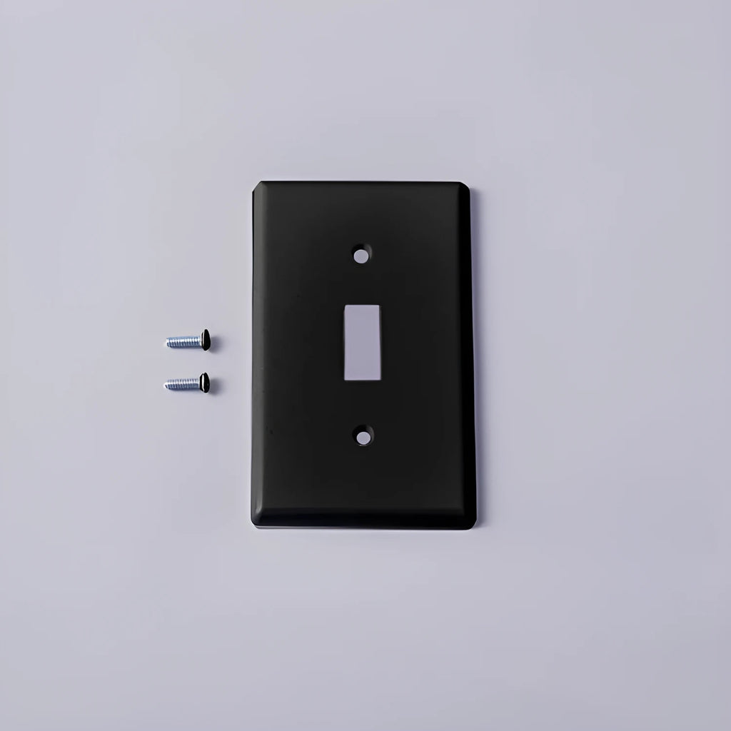 Plastic wall-mounted socket panel in black and white, American Standard surface shell