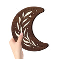 Wooden pendant lamp with three-dimensional leaf crescent design in modern minimalist style