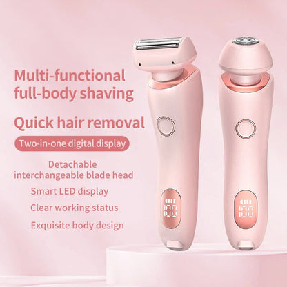 An electric shaver for women with foil and rotating heads for comprehensive hair removal