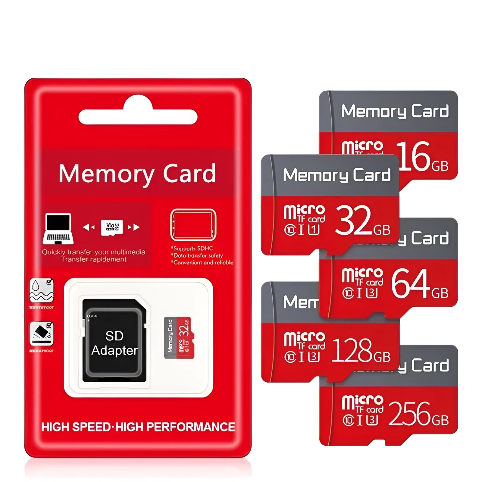TF memory card for recorder and monitoring system storage expansion.