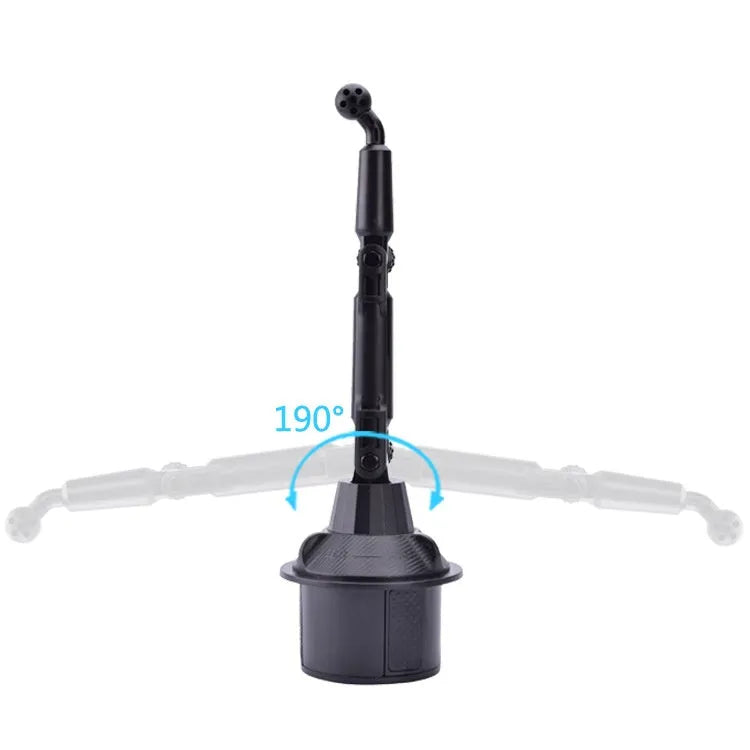 Adjustable car water cup-bit mobile phone holder with 4.5-9.5cm clamp for Apple Huawei Xiaomi