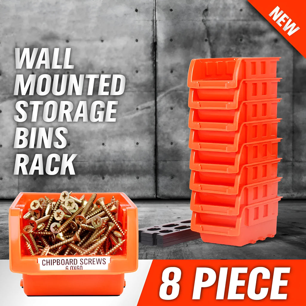 Plastic stackable toolbox shelf organiser with side by side arrangement options