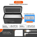 Portable insulin frozen box in white with fast refrigeration and rechargeable battery for car and home use