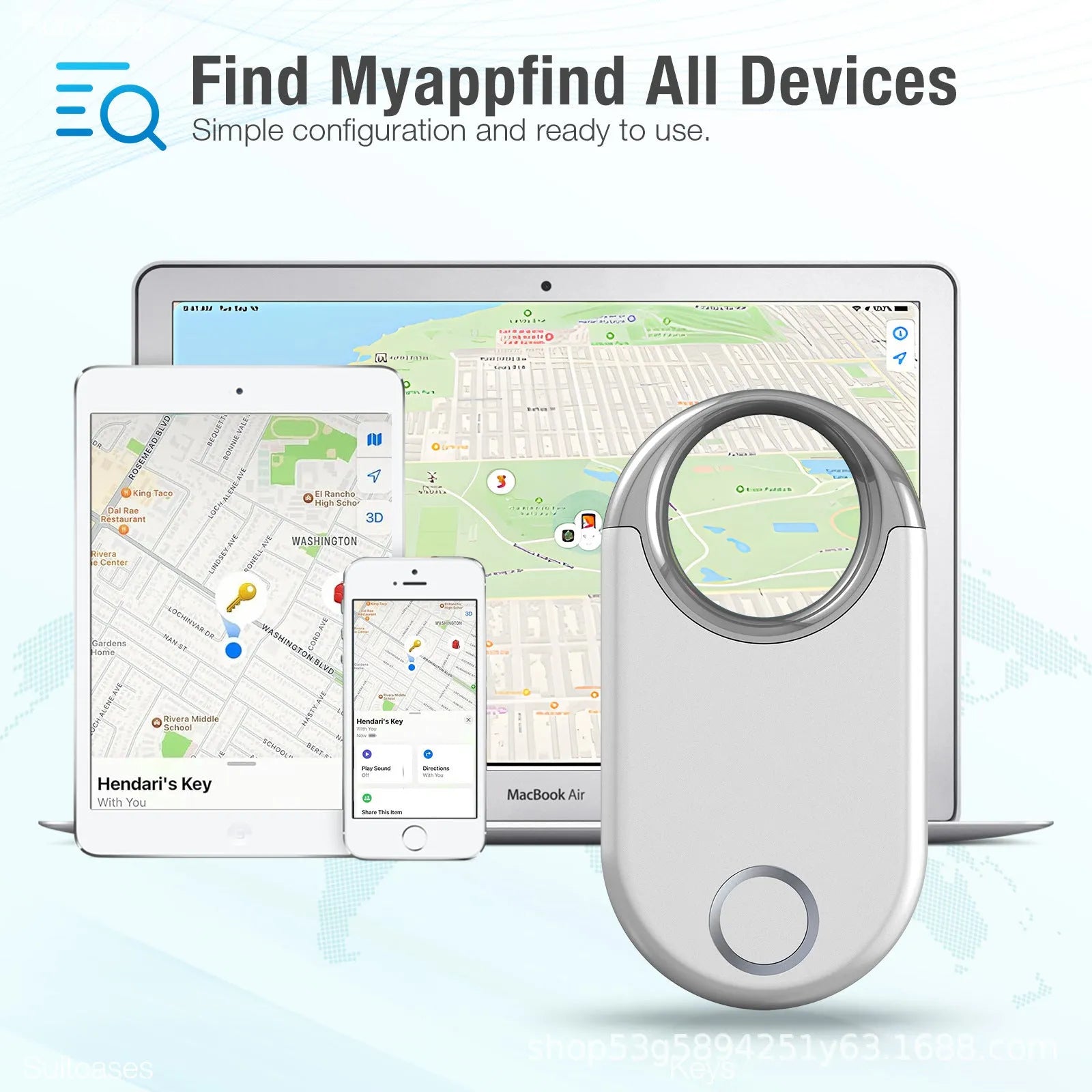 Compact black GPS anti-loss tracker device with precise positioning for pets and children