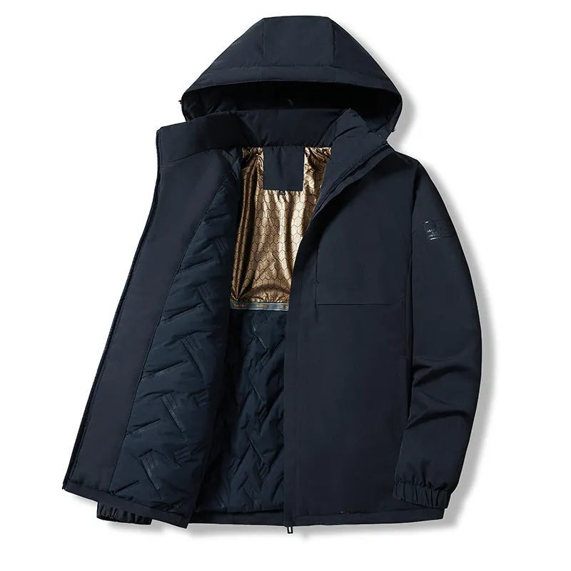 Men's winter waterproof stormtrooser jacket in black with Asian sizing options