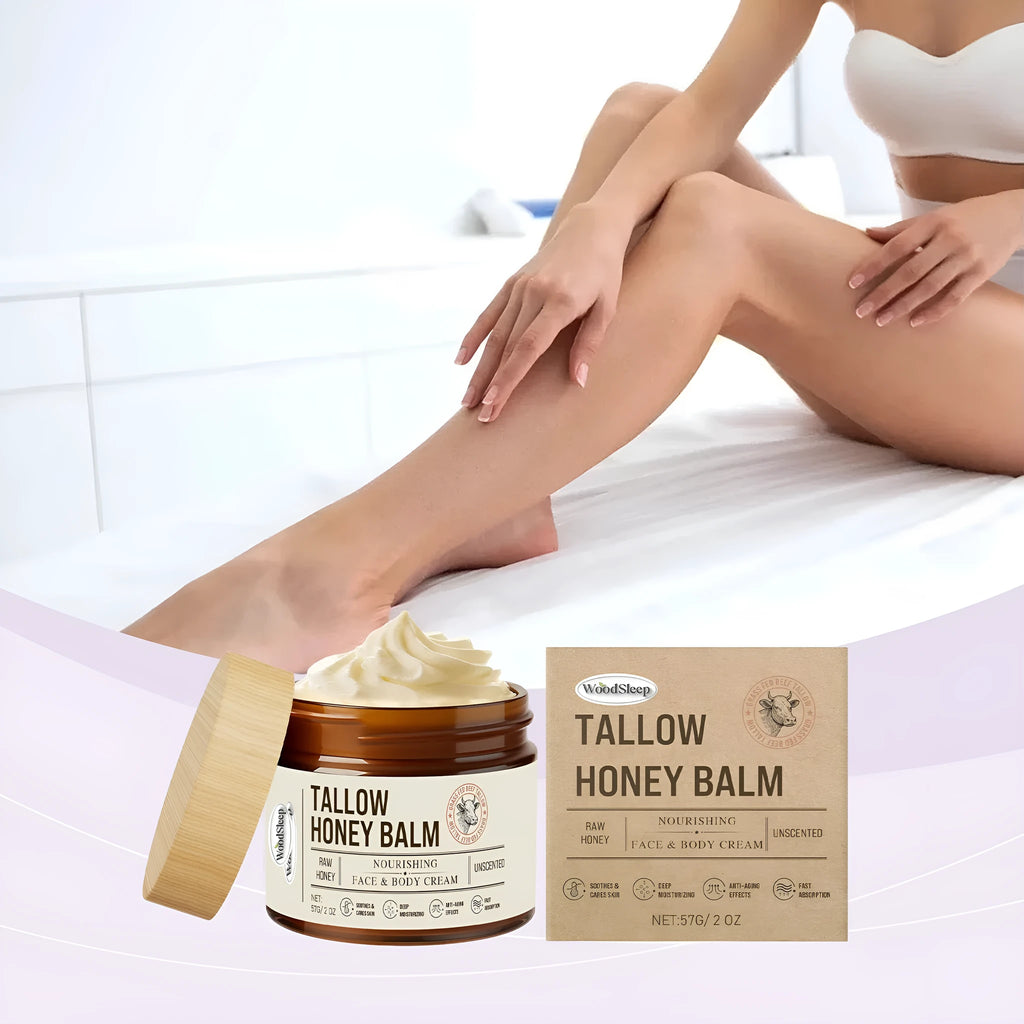 Tube of tallow honey skin repair moisturising cream, 57g net content.