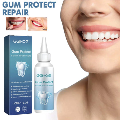 Gum Repair Series products: Drops, Essence, and Spray for natural tooth stain removal and gum care