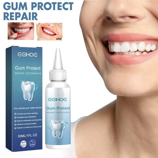 Gum Repair Series products: Drops, Essence, and Spray for natural tooth stain removal and gum care