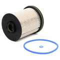 Diesel fuel filter element with gasket for Vauxhall and Opel Astra models, 106mm tall.