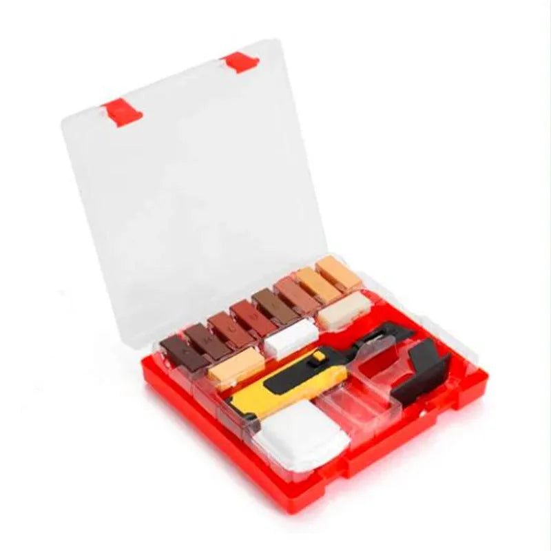 Floor repair tool with wax sticks for DIY tile scratch repair and furniture damage concealment