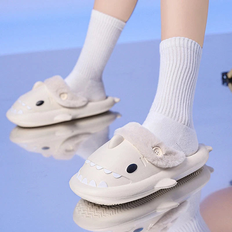 Winter Shark Shoes House Slippers in various colours with unique shark design