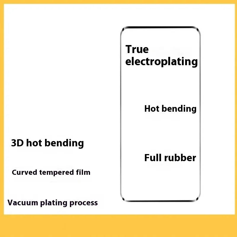 HD tempered glass screen protector for VIVO V40 with full glue hot bending electroplating UV film