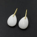 Water drop crystal earrings geometric jewellery electroplated finish multiple colour options