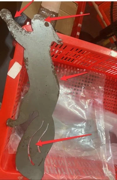 Iron squirrel silhouette screw insert for rustic home decor