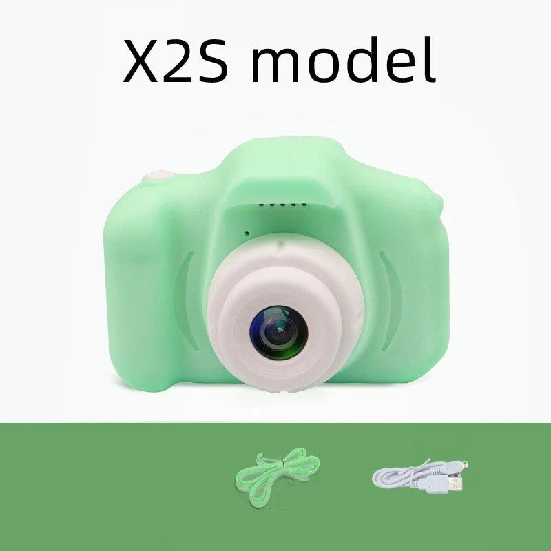 Playful X2 HD Mini Digital Camera for Kids with Durable Silicone Body, Vibrant Display, and Creative Filters