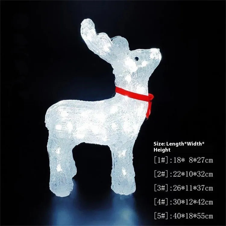 LED acrylic outdoor deer lamp with epoxy finish for Christmas garden decoration