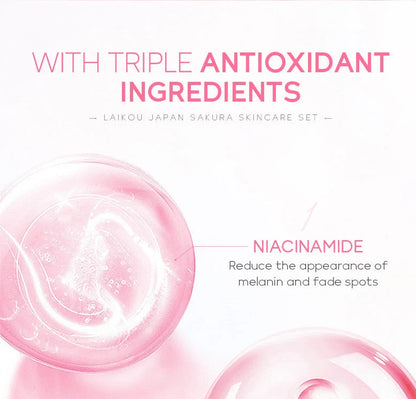 5-piece hydrating skincare set with cleansing foam, essence, eye cream, face cream, and lotion