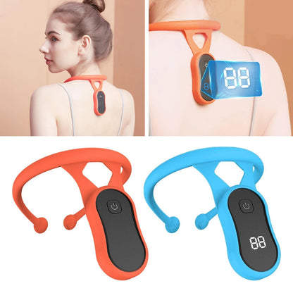 Premium silicone posture correcting neckband with real-time posture monitoring and smart vibration reminders for improved spinal alignment and reduced neck, back, and shoulder discomfort.