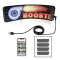 Flexible black Bluetooth LED screen for car rear windshield display with USB cable